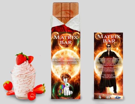Strawberries and Cream Mushroom Bar